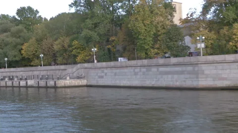 RUSSIA  MOSCOW  river Stock Footage 45455771