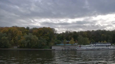 RUSSIA  MOSCOW  river Stock Footage 45534498