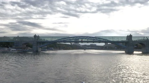 RUSSIA  MOSCOW  river Stock Footage 45545552