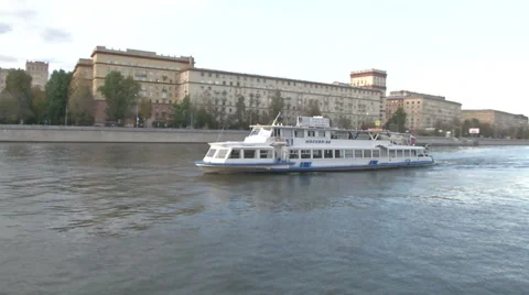 RUSSIA  MOSCOW river Stock Footage 45547142