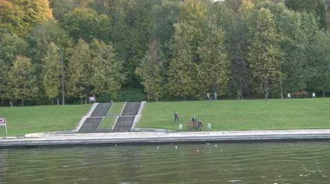 RUSSIA  MOSCOW  river Stock Footage 45582705