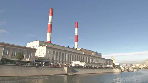 RUSSIA  MOSCOW  river Stock Footage 45613206