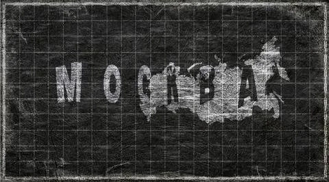 Russia Moscow Typography Map Stock Illustration