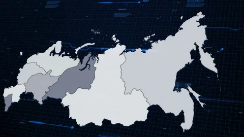 Russia network map Stock Footage 87977552