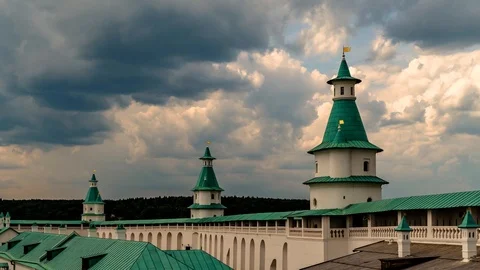 Russia. The New Jerusalem Monastery time laps 4K Video stock 91215684
