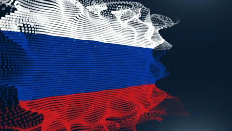Russia Particle Flag Video stock 175309893