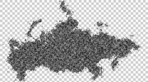 Russia Particles Formation Stock Footage 44913674