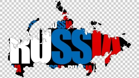 Russia Particles Map Video stock 44914380