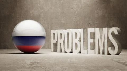 Russia. Problems Concept. Stock Illustration
