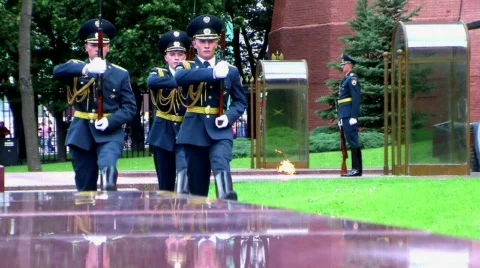 Russia red square guards Video stock 128200