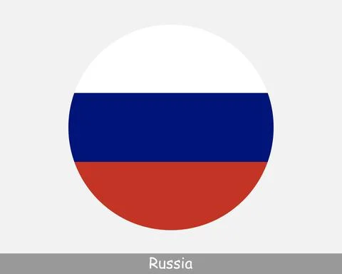 Russia Round Flag Stock Illustration