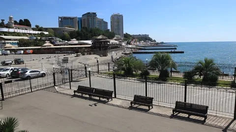 Russia. Sochi - 2012: HD V Embankment Stock Footage 57799080