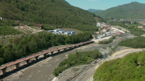 Russia. Sochi - 2013: V HD Aerial view of the beautiful landscape. Stock Footage 58591053