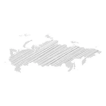 Russia - solid black silhouette map of country area. Simple flat vector 스톡 일러스트