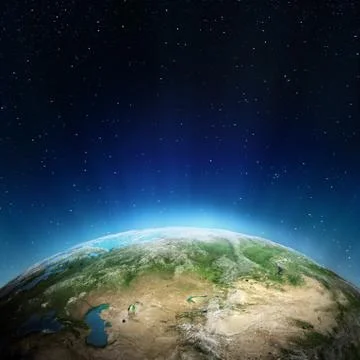 Russia from space イラスト素材