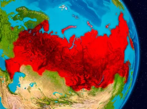 Russia from space イラスト素材
