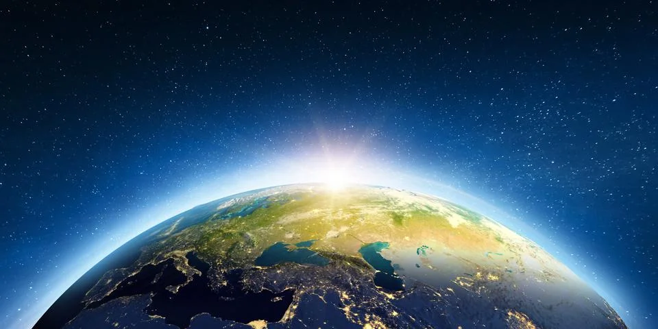 Russia from space イラスト素材