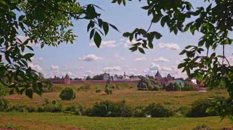 Russia, Suzdal, monastery of Saint Euthymius July 14, 2015 Stock-Footage 52445945