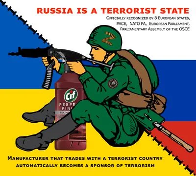 Russia is a terrorist state Stock Illustration