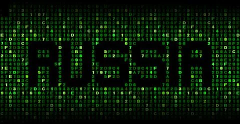 Russia text on hex code illustration Stock-Illustration