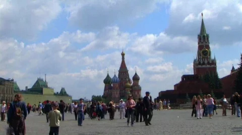 RUSSIA -time lapse of red square Stock Footage 113658