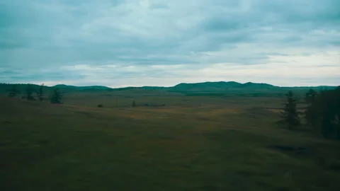 Russia from the train window Stock Footage 91733228