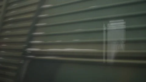 Russia train window point of view winter Stock Footage 86904200