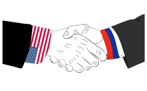 Russia-USA-friendship Stock Illustration