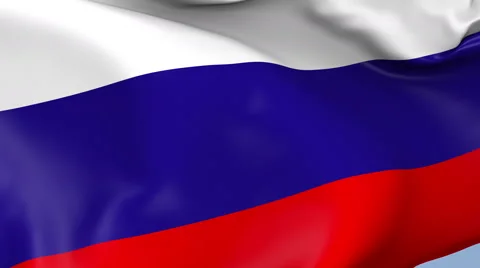 Russia Waving Flag Background Loop Stock Footage 64141566