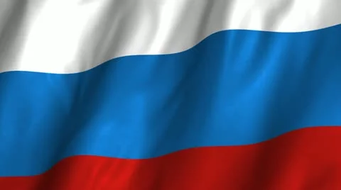 Russia Waving Flag Video stock 12358334
