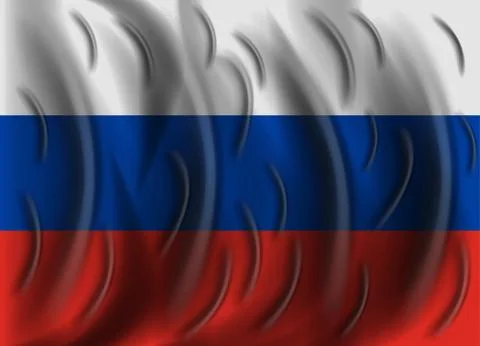 Russia wind flag Ilustración de archivo