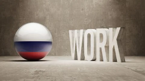 Russia. Work Concept. Stock Illustration