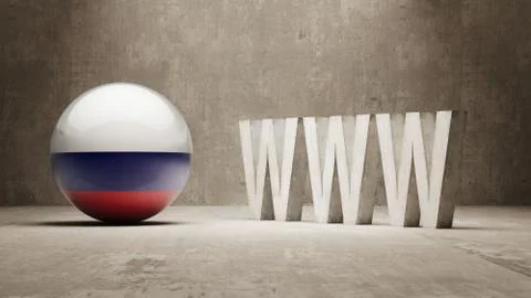 Russia. WWW Concept. Stock Illustration