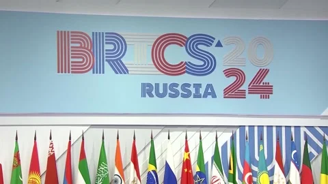 Russia: Xi's speech at BRICS Summit opens new chapter for greater cooperatio... Video stock 289450351