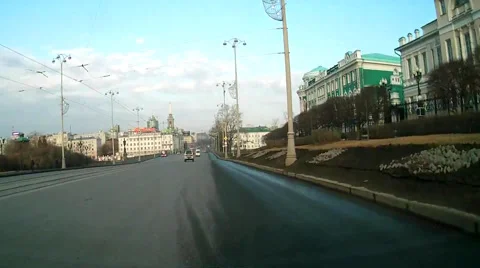  	Russia - Yekaterinburg - Lenin st Stock Footage 59012240