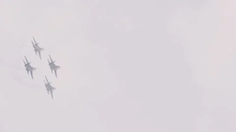 Russian Air Force flight groups airshow Stock Footage 61965339