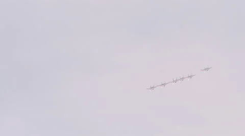 Russian Air Force flight groups airshow Stock Footage 61965396