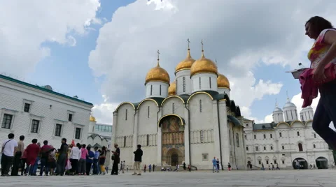 Russian ancient orthodox cathedral Stock Footage 68452824