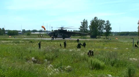 Russian armed soldiers Stock Footage 68160526