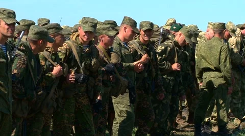 Russian armed soldiers. Stock Footage 68168584