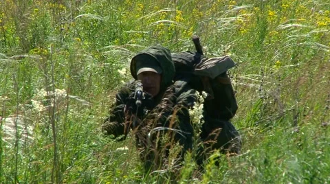 Russian armed soldiers. Stock Footage 68168707