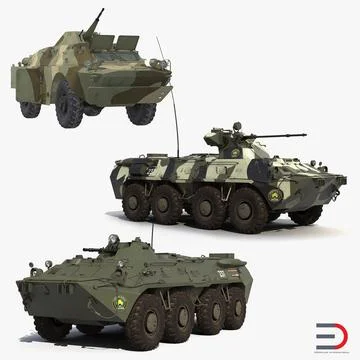 Russian Armoured Vehicles Collection 3D Model