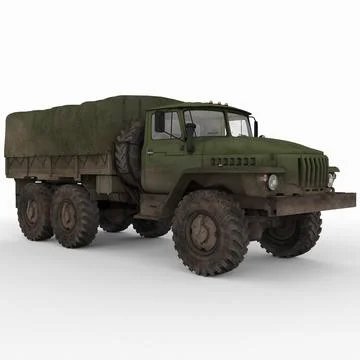 Russian Army 6x6 Truck Ural 4320 ~ 3D Model #89263096