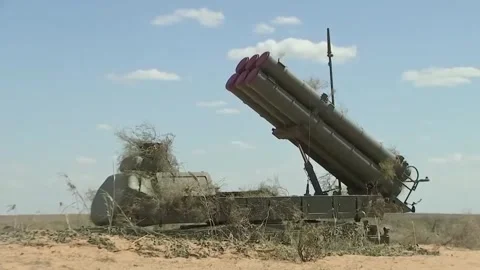 Russian Army - deployment of a mobile missile complex Stock Footage 245166118