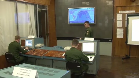 Russian Army - footage of the command post during the work Video stock 245173002