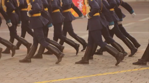 Russian Army Parade Stock Footage 23845831