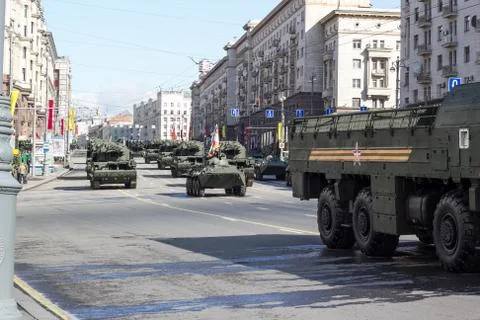 Russian army parade Stock Photos