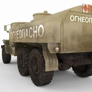 3D Model: Russian Army Tanker Truck Ural 4320 #89286811