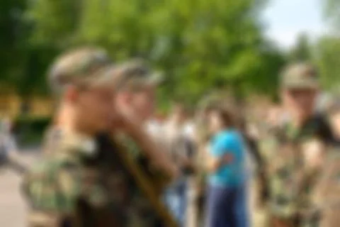 Russian army theme blur background Stock Photos
