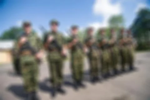 Russian army theme blur background Stock Photos